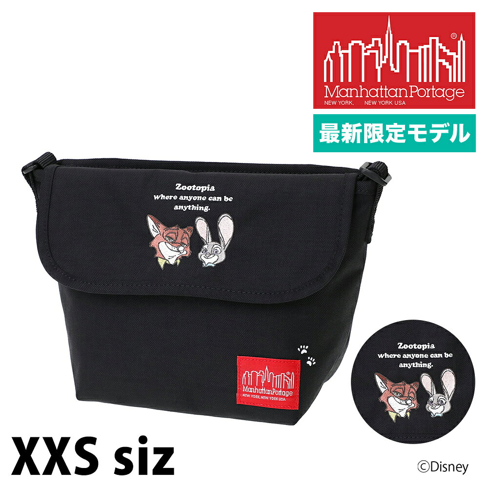 樂天商城 - 『楽天カード利用で最大P12倍』マンハッタンポーテージ ディズニー 斜めがけバッグ ズートピア ナイロンメッセンジャーバッグ XXS MP1603BPDMGNTZTP メンズ レディース キッズ A6 黒 限定モデル P10倍 送料無料 誕生日プレゼント ギフト ラッピング無料 【正規代理店】 nwar
