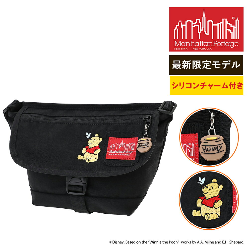 Rakuten - 『楽天カード利用で最大P12倍』マンハッタンポーテージ Disney 斜めがけバッグ くまのプーさん ナイロンメッセンジャーバッグ XXS FZP B6 MP1603FZP500PH25 メンズ レディース 最新限定モデル 送料無料 誕生日プレゼント ギフト ラッピング無料