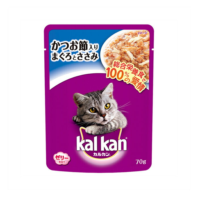 マースジャパン　カルカンパウチ　かつお節入り　まぐろとささみ　70g