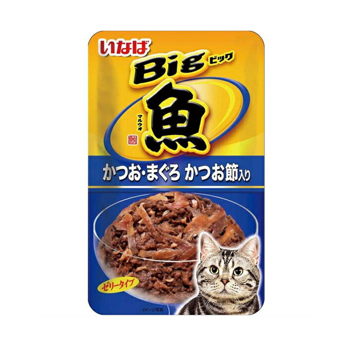 いなばペットフード　Bigマルウオパウチ　かつお・まぐろ　かつお節入り80g