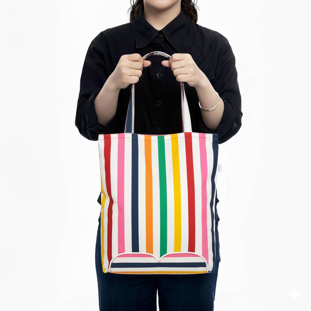 エコバッグ 折りたたみ トートバッグ コットン製 軽量 洗える 大容量 A4 B4収納可 Lサイズ カラフルス..