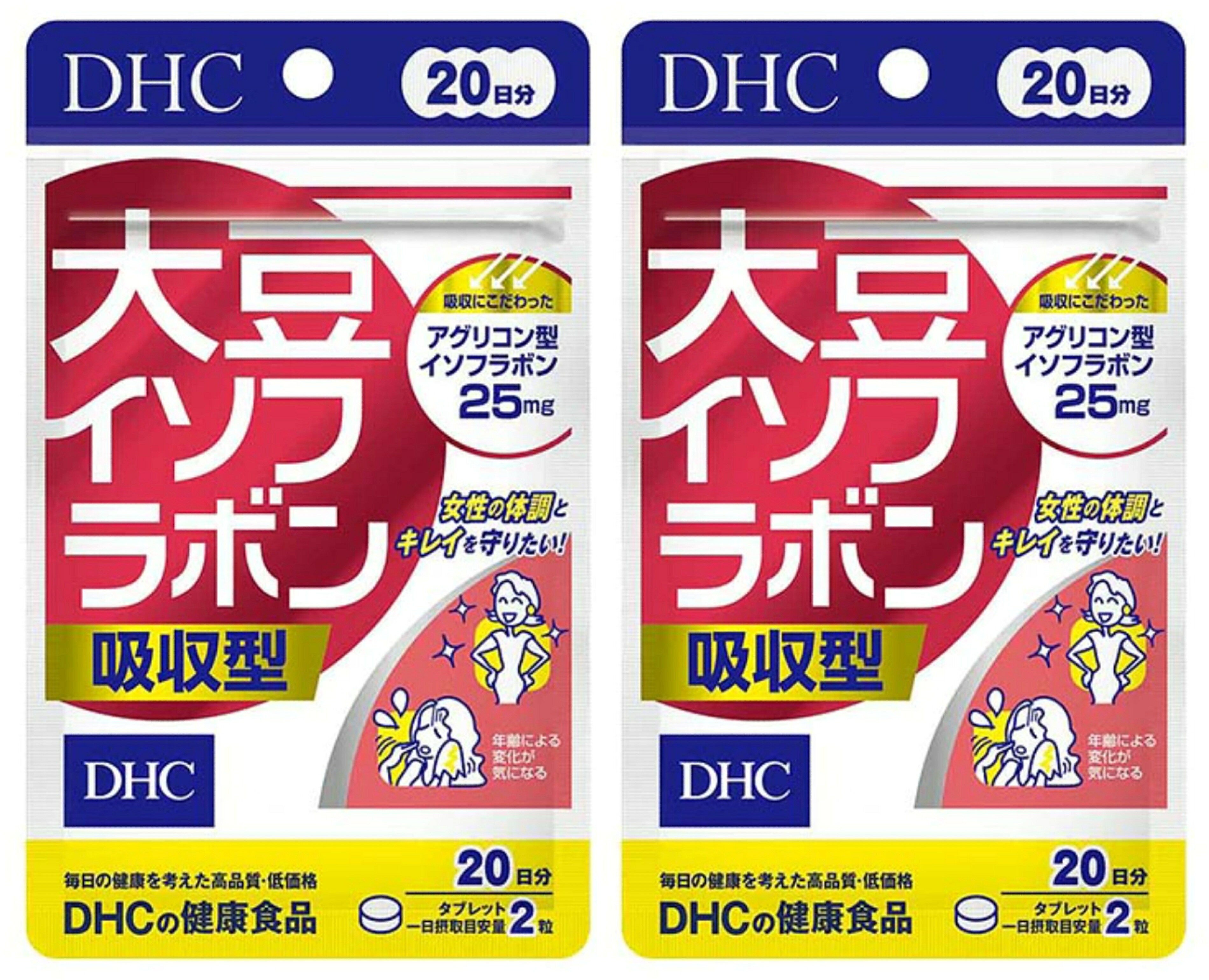【2個セット】DHC　 大豆イソフラボン　吸収型　 20日分　40粒　4511413406120