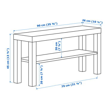 【送料無料】IKEA LACK イケア テレビ台 ホワイト 103.535.67・804.500.89