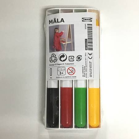 IKEA MALA イケア ホワイトボードペン, アソートカラー 4 ピース 501.933.17 【メール便不可】