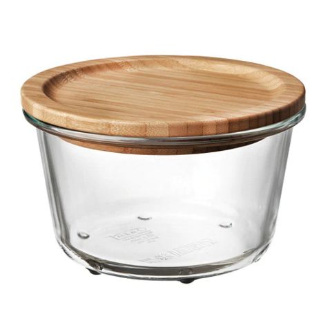 IKEA 365+保存容器 ふた付き, 丸形 ガラス, ガラス 竹892.690.90(103.591.97/603.819.02)のサムネイル