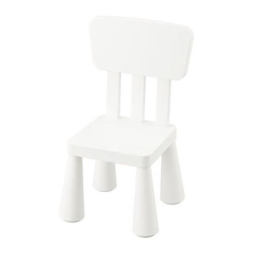 IKEA MAMMUT マンムット子ども用チェア, 室内/屋外用, ホワイト 903.653.64