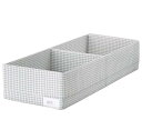 IKEA イケア STUK ストゥーク ボックス 仕切り付き, ホワイト/グレー 203.095.50 1