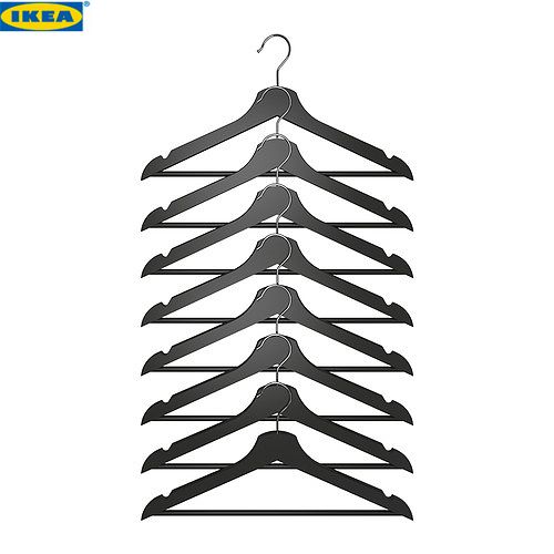 イケア ikea IKEA ブメラング IKEA BUMERANG ハンガー ブラック 8ピース 902.385.35