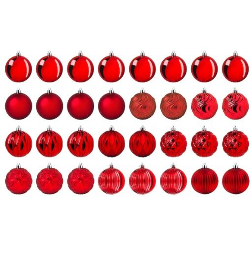 【クリスマス直前セール！値下げしました！！】ikea IKEA イケア VINTER 2020 ヴィンテル 2020デコレーション ボールオーナメント, レッド8 cm 204.756.67【メール便不可】
