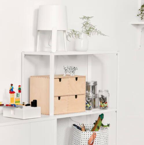 日本オアシス株式会社の【NEW】IKEA イケア BAGGEBO バッゲボーシェルフユニット, メタル/ホワイト60x25x116 cm604.838.73｜アングル3