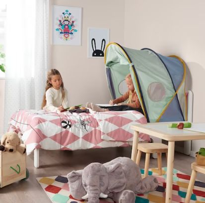 IKEA イケア いけあ ELDFLUGA エルドフルーガ ベッドテント, ブルー/グリーン, 70/...