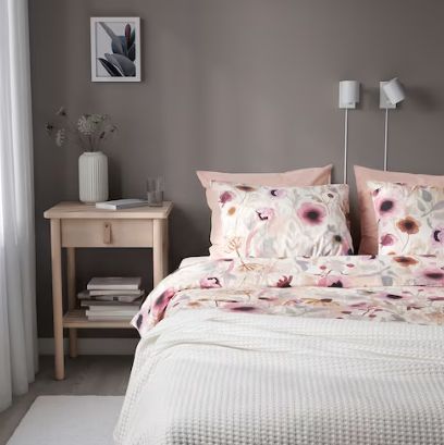 IKEAイケア LÖNNHÖSTMAL ロンホーストマル掛け布団カバー＆枕カバー（枕カバー2枚）, マルチカラー/フ..