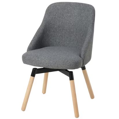 【NEW】IKEAイケアJANOLOF ヤンオロフ回転ダイニングチェア, グンナレド ミディアムグレー705.513.81