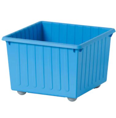 IKEA VESSLA ヴェスラ収納クレート キャスター付, ブルー39x39 cm 501.044.63