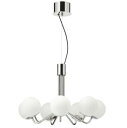 IKEA イケア SIMRISHAMN スィムリスハムンシャンデリア 7アーム, クロムメッキ/オパールホワイト ガラス204.709.76