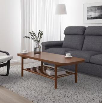 IKEA イケア　LISTERBY リステルビーコーヒーテーブル, ブラウン140x60 cm 304.177.85