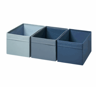 【NEW】IKEA ikeaDRÖNA ドローナ ボックス3個セット, ブルー, 18x25x15 cm705.812.41インテリア家具雑貨も豊富