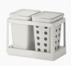 【NEW】IKEA ikeaHÅLLBAR ホルバルゴミ分別ソリューション, 引き出し式 通気孔付き/ライトグレー, 20 l..