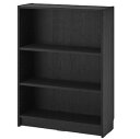 IKEA イケア BILLY ビリー 本棚, ブラック オーク調, 80x28x106 cm 804.773.38