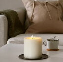 IKEA イケア GRÄNSSKOG グレンスコーグ 香りなしブロックキャンドル 芯3本, ホワイト 505.291.26
