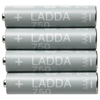 IKEA  LADDA å ż, HR03 AAA (ñ4) 1.2V, 750mAh4 ԡ 905.098.19