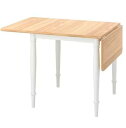 IKEA イケア ikea DANDERYD ダンデリードドロップリーフテーブル, パイン材突き板/ホワイト, 74/134x80 cm905.161.22