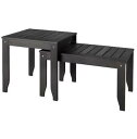 IKEA イケア ikea ÖRSKÄR オールシェールネストテーブル2点セット, 室内/屋外用 ダークグレー805.362.53