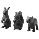 IKEA イケア ALLUND アルンドデコレーション3点セット, アニマル/ブラック 405.713.09ikea イケア 人気 北欧 玄関 リビング 子供部屋 ライト インテリア(3)