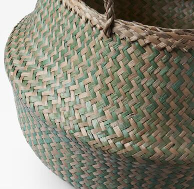 IKEA イケアKRALLIG クラッリグバスケット, スゲ/グリーン, 25 cm405.777.16IKEA 北欧 ikea 雑貨 家具 かご バスケット 収納 小物収納 ランドリー