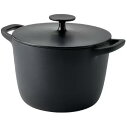 IKEA イケア VARDAGEN ヴァルダーゲン鍋 ふた付き, 鋳物ホーロー マット/ブラック, 5 l 705.606.63