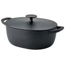 IKEA イケア VARDAGEN ヴァルダーゲンキャセロール ふた付き, 鋳物ホーロー マット/ブラック, 5 l 405.606.69