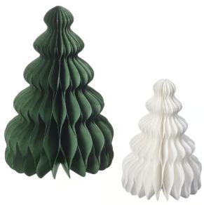 IKEA VINTERFINT ヴィンテルフィント デコレーション2点セット, クリスマスツリー形 ホワイト/グリーン　106.049.24のサムネイル