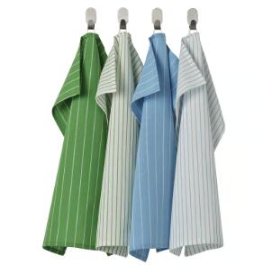 IKEA イケア RINNIG リンニング キッチンクロス, グリーン/ブルー ストライプ, 45x60 cm 006.099.84綿100%、吊り下げループ付き IKEA ikea イケア いけあ 通販 北欧雑貨 布巾 タオル キッチン雑貨のサムネイル