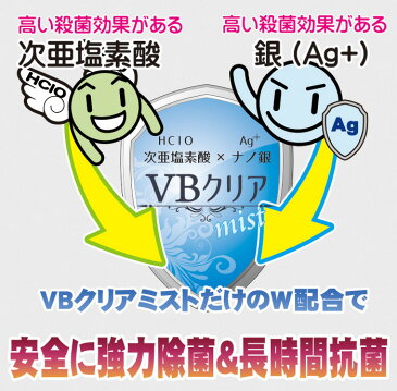 次亜塩素酸水 ×ナノAg（銀）BUSOU 中性 VBクリアミスト 200ml ボトルタイプ 除菌スプレー 3本セット