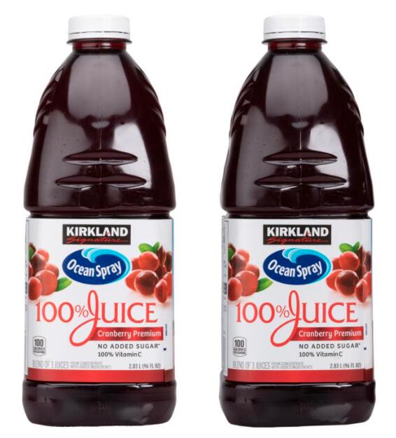 コストコ商品　COSTCO●カークランドシグネチャー クランベリー＆フルーツミックス濃縮還元ジュース●Kirkland Signature Ocean Spray Cranberry Mix 2.83L x 2 bottle596444