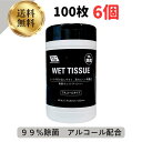 送料無料 ウェットティッシュ アルコール 昭和紙工 GEL 除菌ボトル 詰め替え用 100枚入 6本 アルコールタイプ ウェット (4580104821849) 機内持ち込み ウェットティッシュ てふき 防災 備蓄 アルコール除菌シー