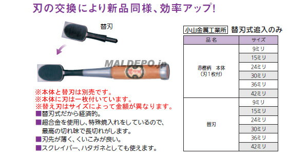 替刃式追入のみ 替刃42ミリ