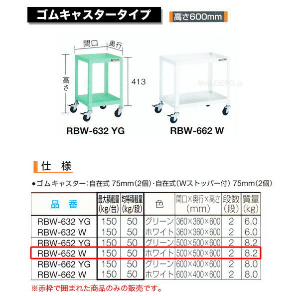 ��ӥåȥ若��(�⤵600mm) ���७�㥹���� �ۥ磻�� RBW-652W �ȥ饹��(TRUSCO)