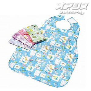 食事用エプロン C/フルーツ柄(ブルー)