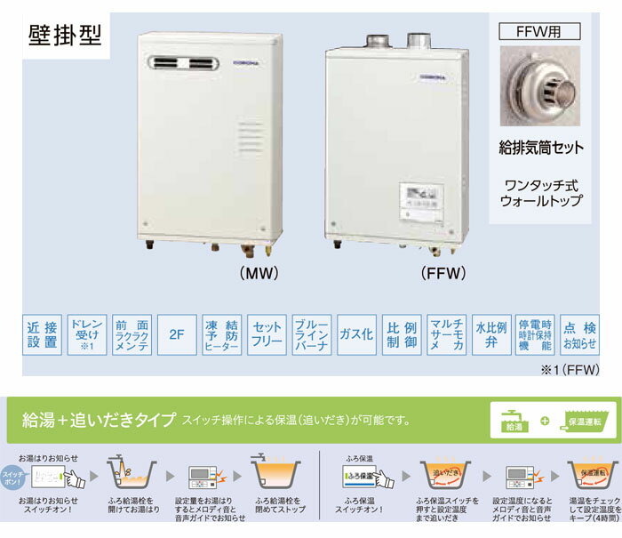 ������ǳ�� ��������� ���ӡ���G ���ӵ����դ� UKB-AG472B(FFW) CORONA�ʥ����ʡ� ����+�ɤ����� ���� �ɳ� �������ӵ� �ܥ�����⥳�� ľ���� 46.5kW