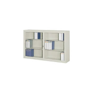 Book Storage - ガラス引違書庫1760×400×1110 FJG40G11W トラスコ(TRUSCO)
