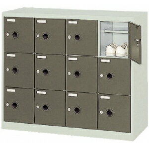 ボックス扉付12人用1050×380×880 SC-12WP(タナイタツキ) トラスコ(TRUSCO)