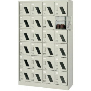 シューズボックス24人用1050×380×1700窓付 SC-24WM (タナイタツキ) トラスコ(TRUSCO)