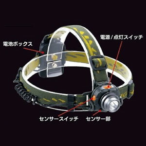 Rakuten - センサー付きLEDヘッドライト モード切替機能 150lm ESH-150
