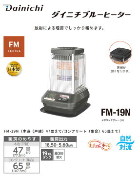 ブルーヒーター 自然対流式 FM-197NH ダイニチ メタリックグレー