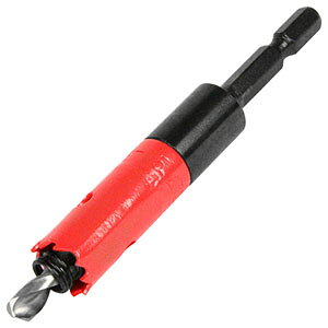 　藤原産業 バイメタルホールソー SBH-15 サイズ15mm藤原産業 バイメタルホールソー SBH-15 サイズ15mm○貫通穴あけが可能です。【機能】・ツバ無しタイプなので、貫通穴あけ作業でも使用可能です。・刃先にはM42コバルトハイス鋼を採用し、切れ味、耐久性抜群です。・不等ピッチ刃を採用することで、穴あけ時の振動を抑え効率よい穴あけ作業が可能です。・薄刃0.8mm設計により切削抵抗が少なく、速い穴あけが可能です。・センタードリルスプリング付で、穴あけ後のカス抜きが容易です。【用途】一般鋼(鉄)・木材・塩ビ・石膏ボード等への穴あけ作業【仕様】・サイズ:15mm・穴あけ可能板厚:一般鋼(鉄)3.2mm・刃厚:0.8mm・軸径:10mm・センタードリル:6mm・使用機種:電気ドリル・適正回転数:鉄工用電気ドリル600〜1200RPM【材質】・刃先:コバルトハイス鋼【注意事項】ご使用の際には注意事項をよく読んで、ケガのないように作業してください。※こちらの商品は取寄せ出荷となります。欠品時には納期にお時間をいただく場合がございますので　お手数ですが急ぎの場合はお問い合わせください。注文について注意事項メーカー(提携先)からのお取り寄せ商品となります。稀ではございますが欠品時は変動する場合もございますので、正確な納期はご注文の確認メールにてご案内させていただきます。