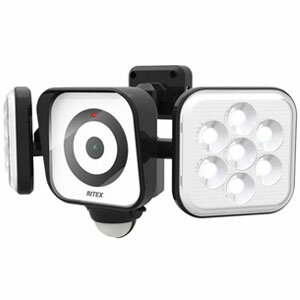 LEDセンサーライト 防犯カメラ8W×2灯 C-AC8160 (株)ムサシ コンセント式