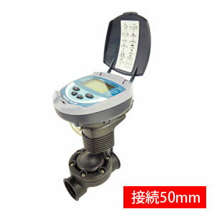 　サンホープ 自動潅水タイマー スプリンクラーシンカー 接続口径50mm DC1SG-50 乾電池式 センサー入力ケーブル付きサンホープ 自動潅水タイマー スプリンクラーシンカー 接続口径50mm DC1SG-50 乾電池式 センサー入力ケーブル付き○乾電池式なので配管途中のお好きなところに取付が可能です。【ご注意】かん水タイマーは湿気に弱い性質がございますので、必ず本体は防水ボックス等で厳重に対策してください。当店では簡易屋根とボックスをつけて乾燥剤を置いて使用しています。※DC9Eは生産終了、DC7Eは「DC7E-BT」に移行しました。【仕様】散水間隔:1分〜30日または時間指定枠散水時間:1秒〜12時間対応電池:9Vアルカリ乾電池×2本（別売り）接続口径:50mm注文について注意事項複数ご注文時は数量により納期が変動する場合がございますので、正確な納期はご注文の確認メールにてご案内させていただきます。