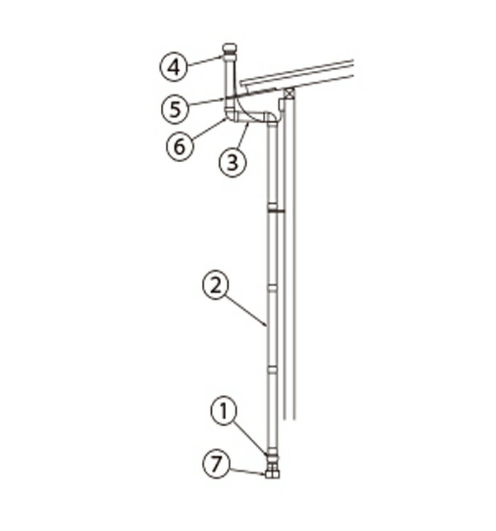 簡水65臭突セット（エルボ付き） B91107/I ダイワ化成