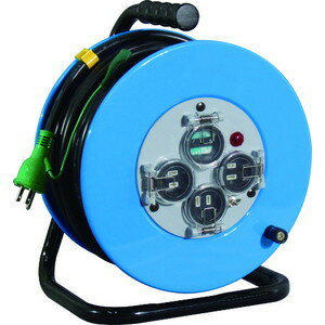 電工ドラム 防雨防塵型 フラットドラム 100V 温度センサー付 漏電保護専用ブレーカー付 30m XW-EB33-S 日動工業